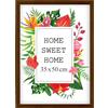 MG Design Cornice 35x50 cm - colore Marrone, in legno, con vetro acrilico - da appendere in verticale o in orizzontale, senza sfondo, per foto, poster, puzzle