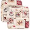 PARAMAISON Cuscini, riempito con Poliestere, Coprisedia Shabby Chic Cuore, Set da 2 pezzi, Imbottito, con Fascia Elastica, Sfoderabile, 40x40 cm, Vari Colori