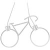 VR VETRINEINRETE Vetrineinrete® Lampadario a sospensione da soffitto con bicicletta lampada con bici 2 attacchi E27 da soffitto (Bianco) Z42