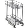 inferramenta Portabottiglie Estraibili da Cucina - 4 Modelli con Basi da 15, 30 e 45 cm - Acciaio Cromato, Fissaggio Dx/Sx (Estraibile Portabottiglie Cromo Per Mobile Base 30 CM)