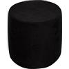 XGANGM Copri Pouf Rotondo Elasticizzato 31x38cm Velluto Copri Ottomano Rotondo Copri Sgabello Copertura Pouf poggiapiedi Cilindrico Copri Sgabello Fodera per poggiapiedi,Nero,31x38cm