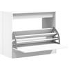 vidaXL Scarpiera Bianca 80x42x69 cm in Legno Multistrato