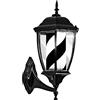 pombconw LED Barber Pole Indoor Outdoor Impermeabile Girevole Parrucchiere Barber Shop Insegna Aperta Stile Classico Rosso Bianco Strisce A Parete Risparmia energia (A)