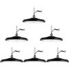 Jefedana 6packs-Jefedana 200W UFO Faretto LED Bianco Freddo 6500K LED UFO 20000LM Lampada Interni Industriale IP65 Impermeabile Proiettore Faretto LED per Industriale Officine