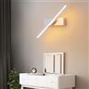 MHXZKHL 330 ° Rotante LED Lampada A Parete Moderno Stile Nordico Lunghi Luce a Muro Alluminio Interno Applique da Parete per Lampada Da Comodino Soggiorno Scale(Size:30cm, 6W,Color:Bianco, bianco caldo)