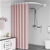 KJHWYXD Bastone Per Tenda Da Doccia Angolare A L, Asta Per Tenda Da Doccia A Curva Telescopica Senza Foratura, Senza Supporto Soffitto, 304 Acciaio Inox, Per Bagno C(Size:C 90-130cm x 90-130cm,Color:bianco)