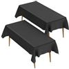 Viksio 2 Pezzi Tovaglia Nera, Tovaglia Usa e Getta, Tovaglia Plastificata Rettangolare, 137 X 274 cm Tovaglia Compleanno, Tovaglia Plastificata, Tovaglia Plastica, Tovaglia Rettangolare