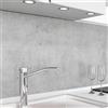 danario Rivestimento Paraschizzi Cucina Adesivo da Parete I Effetto Opaco I Spesso e Rigido I Ignifugo e Resistente all'Acqua I 0,40 mm I Cemento - 80 cm x 500 cm
