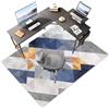Laegnfho Tappeto Sedia Ufficio Tappeto Salvapavimento Antiscivolo Ufficio Protettore del Pavimento Tappeto per Sedia con Ruote Tappeto Sedia Gaming Pavimenti per Parquet e Pavimenti Duri 90 x 120 cm