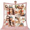Giftove Coperta Personalizzata con Foto e Testo - Regali Amica o Sorella