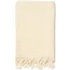 PARAMAISON Telo Mare Cotone 90x170 cm, con Frange, Asciugamani Spiaggia, Lettino| Avorio
