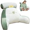HunicandIU Cuscino per schienale con braccioli e cuscino cervicale rimovibile, cuscino da lettura per letto, cuscino da lettura, cuscino per libri con rivestimento lavabile, cuscino multifunzione per leggere e
