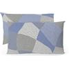 BANZAII TEXTILE INNOVATOR ONLINE Banzaii Coppia Federe 50x80 cm con Cerniera 100% Microfibra Manopesca, Set 2 Federe con Zip 50x80 cm, Made in Italy, Francesca Azzurro