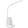 TECHMADE Lampada da Scrivania LED, da Tavolo, Touch Control, Wireless Ricaricabile Telefono, 3 Colori Luce | per Cameretta, Ufficio, Studio |Porta USB Lampada Flessibile e regolabile