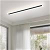 TZSMUM LED Pannello Plafoniera 3000K/4000K/6000K Ferro Lampada da Soffitto Moderna Tre Temperature di Colore Plafoniere Decorazione Plafoniera Soggiorno Camera da Letto Balcone (Nero Luce Bianca,200cm)