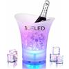 10ELED Secchiello Ghiaccio con Speaker Bluetooth e LED Multicolore 5 LITRI - Porta Bottiglie Champagne e Birra -Cassa Audio 360° Compreso di Cavo per Caricare - Secchiello Refrigerante per ogni Evento