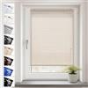 Sonello Tenda veneziana in alluminio SONELLO 60cm x 130cm Crema Tenda veneziana in alluminio con fissaggio senza foratura Protezione per finestre e porte: privacy, abbagliamento, luce e sole