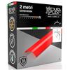 Eurocali Copertura Angolare Profilo alluminio per Strisce LED MEDUSAFLEX mod. Aurelia 2 Metri - Rossa - Made in Italy in Policarbonato stabilizzato UV certificata UL94HB - Garanzia 10 anni