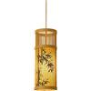 HCIPJQY Lampada A Sospensione A Lanterna in bambù Plafoniera con Paralume Cilindrico Fatto A Mano Paralumi A Sospensione con Motivi in Stile Cinese Vintage Lampada da Parete con Lampadario