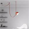MOLOURK DIY Loft Nordico Lampadario, Dimmerabile Moderna LED lampada a Sospensione in Pelle per Cucina, Regolabile in Altezza, Soggiorno di design Creativo per il Salotto del Bar (Brown,1FLAMME)