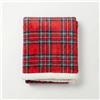 INTRECCI - Coperta Pile Tartan con Interno in Sherpa, Plaid da Divano Morbidona Fantasia Scozzese, Coperta Calda e Soffice in Peluche per Inverno, Plaid Natalizio Anallergico Lavabile 125x155 cm