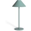 LEDKIA LIGHTING - Lampada da Tavolo LED 3W Portatile | Batteria USB Ricaricabile | Design Prisma | Luce Dimmerabile 240 lm | Uso Esterno e Interno, Verde Celadon