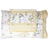BIANCALUNA Completo Lenzuola Culla Lettino In Flanella Di Puro Cotone Set 3 pezzi (MoonieBeige)