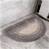 FCS Bathroom Tappetino da Bagno Tappeto per Bagno Mezzaluna Antisdrucciolevole Assorbente Super Assorbente in Microfibra Soft Shag Super, Lavabile in Lavatrice (Color : Gray, Size : 40x60cm)