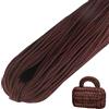 LEREATI Cordino per Borse Uncinetto, Corda Macrame 3mm x 200m Filo Macrame in Poliestere Uncinenetto e Ferri per Abbigliamento, Borse, Tappeti, Fai da Te, Regalo per Maglieria (Marrone Rosso)