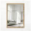 CLAMARO Specchio da parete VISION 75x140 cm, specchio a figura intera | Legno di quercia invecchiato | Specchio moderno angolare con cornice in MDF, incl. supporto in metallo e materiale di