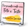 FERDINANDO FAMA' Famà Foto su pietra personalizzata Ardesia personalizzata con foto e testo in due formati, personalizzabile con stampa oro e argento rilievo (Quadrata)