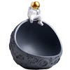 YXCKG Svuotatasche Moderno Design, Svuota Tasche da Ingresso, Vassoio per la Decorazione, Ciotole Decorative per Soggiorno tavolino Portico, Nordic Desktop Decor Key Bowl-Astronaut Half Moon Model