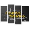 islandburner Quadro Moderno Il Pensiero Positivo Motivazione Illustrazione Stampa su Tela - Quadro x poltrone Salotto Cucina mobili Ufficio casa - Fotografica Formato XXL