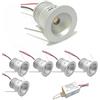 LGJEGD Mini Faretto/spot LED da 1 W, DC12V IP65 Impermeabile, 6 Pezzi Con Trasformatore 12, 2700K-6500K Dimmerabile (opzionale) Angolo del Fascio 60°/120(Neutral white,120 degrees)
