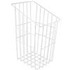 Gedotec Cesto portabiancheria in rete bianca con funzione di sospensione | LxP: 240 x 290 mm | Made in Germany | Raccoglitore impilabile per armadi e ripostigli