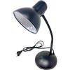 Vetrinein rete Vetrineinrete® Lampada da scrivania con braccio flessibile snodabile luce lume da tavolo orientabile da cameretta (Nero) M83