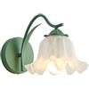 BFFGKGL Rosa casa fattoria bar nordico moderno corridoio lampada da parete fiore di vetro applique da parete apparecchio verde bagno vanità luce bianca vintage lampada da parete per camera da letto sc