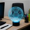 Generico Lampada in Plexiglass con Base Nera Disegno Pallone del Napoli Calcio Decor Night Light LED Luce Camera 7 Colori