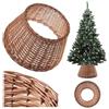 KADAX Gonna per Albero di Natale in Vimini Naturale, Copertura Fatta a Mano, Custodia e Anello (46,5 cm)