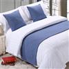 QRGMKL Premium Bed Runner per Il Piede del Letto, Tinta Unita Sciarpa da Letto in Cotone Lino copriletto Decorazione della casa Camera da Letto dell'hotel Bedding-Light Blue||240X50cm for 1.8m Bed