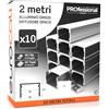 Eurocali 10x Profili da 2 metri (20mt) in Alluminio grigio per Strisce LED Copertura Opaca larghezza max striscia led 25mm - 30 x 20