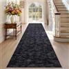 TEHWDAIYOU Tappeto Runner per Corridoio Tappeto Cucina Passatoia Antiscivolo Lavabile 50 x 200 cm Tappeto Corridoio Tappeti Runner Passatoia Tappetino per Soggiorno Entrata Ingresso Nero