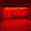 REWIS Divertenti insegne al Neon a LED per Toilette, luci al Neon con Incisione Plug-in Personalizzata, per l'insegna Luminosa del Bagno dell'hotel del Centro Commerciale,Rosso,30x15cm