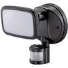 EDM Faretto LED con sensore crepuscolare e di Movimento, 10 W, 750 lm, Luce Diurna 4000 K, IP65, Nero, ø12 × 14 × 17 cm