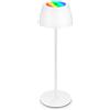 BRILONER - Lampada da tavolo a LED wireless, lampada da comodino RGB touch, lampada da scrivania, lampada da tavolo per esterni e interni, USB-C, luce bianca calda e luce colorata, bianco
