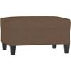 vidaXL Poggiapiedi Marrone 70x55x41 cm in Tessuto