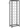 vidaXL Portavini da 27 Bottiglie Nero 34x18x100cm in Ferro Battuto, portabottiglie Vino, Porta Bottiglie, rastrelliera Bottiglie Vino, Porta Vino