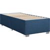vidaXL Giroletto Blu 100x200 cm in Tessuto, Rete Letto, giroletto con Piattaforma, giroletto Imbottito, mobili Camera da Letto, giroletto Singolo