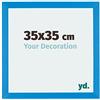 yd. Your Decoration - Cornice 35x35 cm - Blu Acceso - Decorativa Parete in Legno con Vetro in acryl - Antiriflesso - 35x35 Cornice - Mura