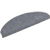 vidaXL Tappetini per Scale autoadesivi 15 pz 65x21x4 cm Grigio Chiaro Semicircolari Grandi
